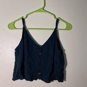 Wild Fable Dark Blue Button-Up Camisole